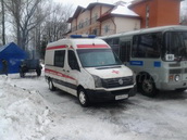 Дежурство скорой помощи на Всероссийской лыжной гонке "ДОСААФовская лыжня - 2016".