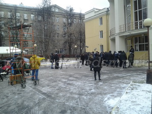 Дежурство скорой на киносъмках. На съёмочной площадке сериала "Меч-2".